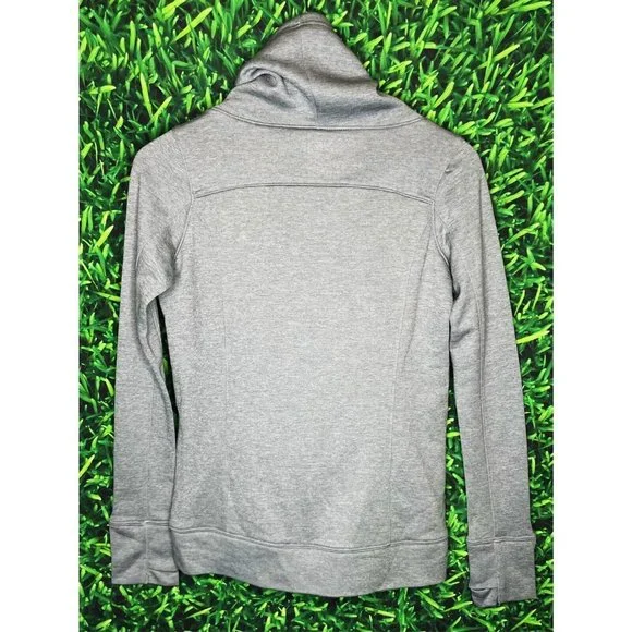 Atlanta Braves MLB Baseball Women’s XS Gray Mock Neck Sweatshirt Pullover - Picture 2 of 4